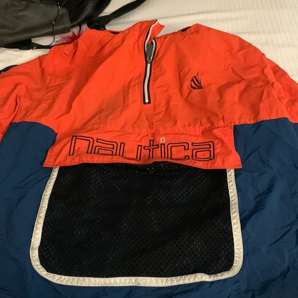 Nautica vintage collection wind breaker with hood